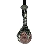 Gothic Claw Pendant with Pink Glass Sphere Eagle or Dragon Talons Jewelry