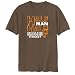 T-Shirt Brown  Half Man , Half Reticulated Freshwater Stingray  Animals