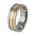 Gold Plated Polished Tungsten Carbide Ring (8.0 mm) - Sizes 8-13