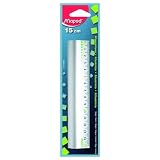 Maped - Fournitures, accessoires - R�gle plate Aluminium 15 cm Maped - Id�al pour la trousse ! Grispar Maped