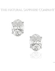 2.04ct. Natural Untreated White sapphire earrings.