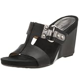 Nine West Women's Digginit Black Leather Sandals (6.5)