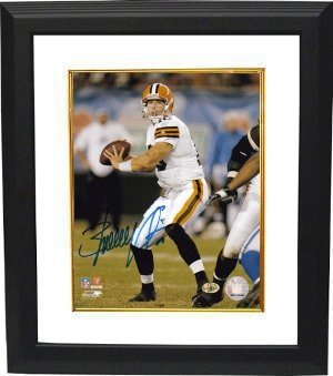 Brady Quinn Autographed/Hand Signed Cleveland Browns 16x20 Photo Custom Framed