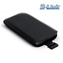 Samsung Galaxy Gio S5660 Ledertasche Etui offen - Black Edition
