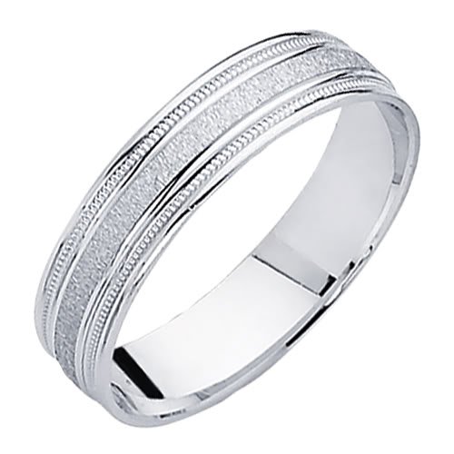 ... Gold Satin Milgrain Wedding Band Ring for Men  Women â€“ Size 12 SALE