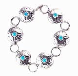 By Navajo Artist: Angie Martinez: Beautiful! Genuine Navajo Concho Link Women's Bracelet