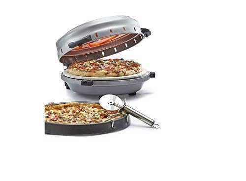 NEW BELLA Ceramic Stone Pizza Oven, See Through Window to Check, NEW