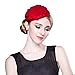 Lawliet Womens Dressy Fascinator Beret Wool Felt Pillbox Hat Wedding Occasion Headpiece A083