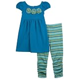 Sweet Heart Rose 2 Piece Legging Set, Blue Multi, 12