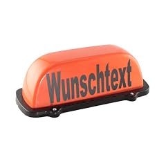 Dachaufsetzer orange mit Wunschtext ohne Beleuchtung