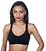 Anemone Strappy Criss-cross Back Comfort Sports Bra with Removable Pads (O/S, Black)