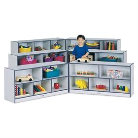 Jonti-Craft 0369JCWW119 Super-Size Fold-n-Lock Storage Unit, Green Banding