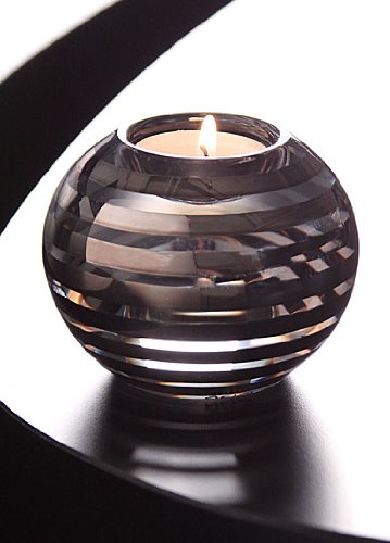 Kosta Boda Glimmer Votive Stripe Wide