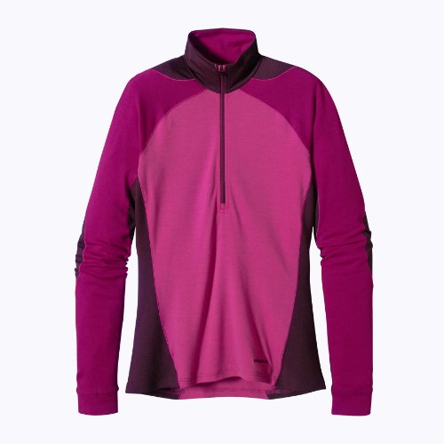 Patagonia Damen Langarmshirt MERINO3 Midweight Zip-Nec, bougainvillea, XL Preisvergleich