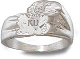 Kansas Jayhawks Solid Sterling Silver Jayhawk Ring Size 10 1/2