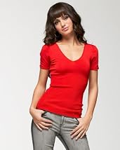Cross Back Striped Ribbed Top