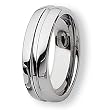 Grooved Polished Tungsten Carbide Ring (7.0 mm) - Sizes 7-13