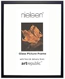 Glass Picture Frame: Solid Wood Square Profile, Black, 60cm x 80cm
