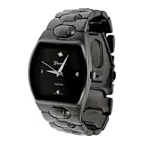 Geneva Platinum Men's Gunmetal Link Watch
