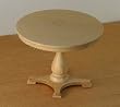 Dollhouse Miniature Oak Round Kitchen Pedastle Table