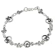 Sterling Silver Claddagh and Triskele Bracelet