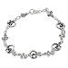 Sterling Silver Claddagh and Triskele Bracelet
