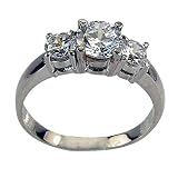3 Stone Diamond Ring With 1.15 ct. Total Weight