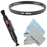 Universal Lens Accessory Kit For 62MM Video Camera Camcorder - Includes: UV Filter + Lens Pen + Premium MagicFiber Microfiber Cleaning Cloths (SONY HVR-V1U HDR-FX7 HVR-V1N)