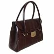Pratesi Award-Winning Pinturichio Leather Ladies' Handbag in Coffee