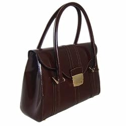 Pratesi Award-Winning Pinturichio Leather Ladies' Handbag in Coffee