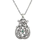 Celtic Dragon Pewter Necklace Jewelry- Mystica Collection