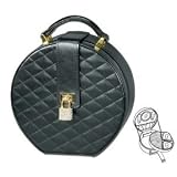 Ragar Black Diamond Round Travel Jewelry Box (3.5H x 8.25W x 8.25D) [Jewelry]