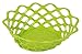 Mintra Home Plastic Bread Or Fruit Serving Oval Basket, Storage Basket, Food Basket - For Kitchen Countertop and Dining Table - Perfect For Picnic (Green)