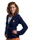 NCAA Syracuse University Kashwere U Full-Zip Hoodie (Navy/Orange, Large/8-10)