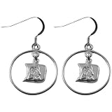 Dayna U Duke Blue Devils Sterling Silver Open Drop Earrings