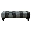 15-Button Bench/ Cocktail Ottoman - Gray