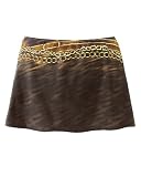 Newport News Animal- And Chain-Print Skirted Bikini Swimsuit Bottom