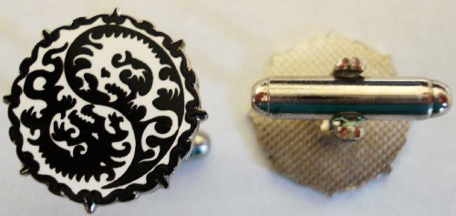 Yin Yang Dragon MMA Mixed Martial Arts Karate Cuff Links Cufflinks Set