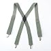 Grey Solid Nylon Hold-Up X-Back Clip genuine Leather Suspenders Y&G business Suspenders SP2012