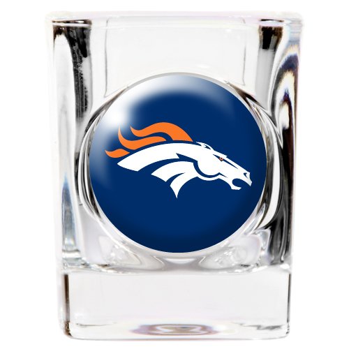 DENVER BRONCOS SQUARE OFFICIAL 2oz SHOT GLASS