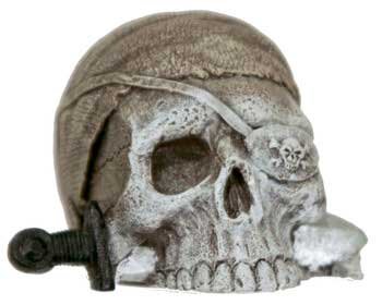 Mojetto Blue Ribbon Mini Sunken Pirate Skull