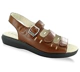 Propet Womens Breeze Walker Medium B Teak Brown Sandals