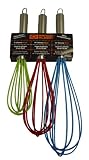 3 Pack Silicone Whisks - includes 1 unit each 8", 10" & 12"