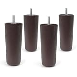 Leg Daddy 5" Round Tapered Plastic Sofa, Couch, and Chair Legs, Set of 4
