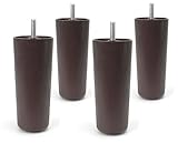 Leg Daddy 5" Round Tapered Plastic Sofa, Couch, and Chair Legs, Set of 4