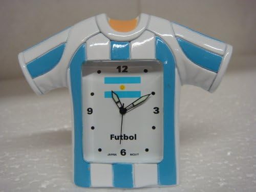 New 2014 Fifa World Cup Argentina Soccer T-shirt Table Clock National Flag Design