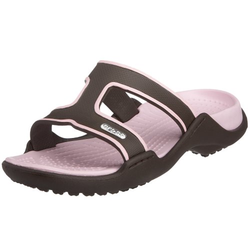 crocs Women's Florence Slide,Espresso/Bubblegum,10 M US