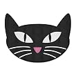 Retro Black Cat Throw Rug Bath Mat