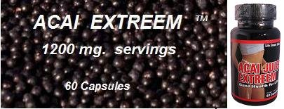 ACAI Juice Extreem - HIGH POTENCY ACAI Berry Natural Nutrition, Energy and also used for Weight Loss Detox Diet 3 Months 180 Caps, 1200 Mg