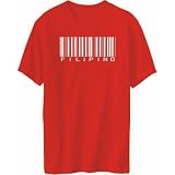 T-Shirt Mens Red  Filipino BARCODE / BAR CODE  Countries